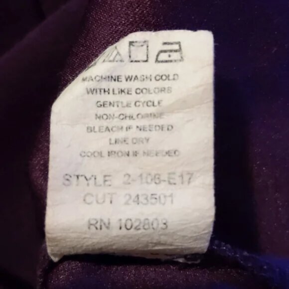 Briggs New York Zip Front Jacket size 22W purple - Picture 6 of 6